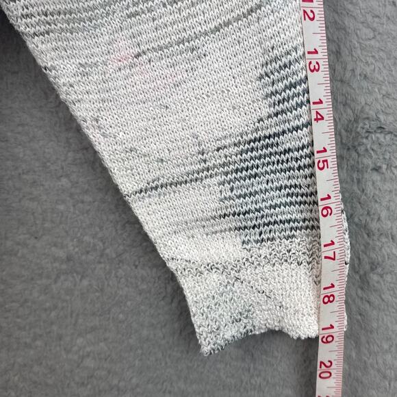Sioni Silky Knit Sweater Cranes White Multi Size M Beachy Boho Coastal Relaxed - Picture 5 of 7